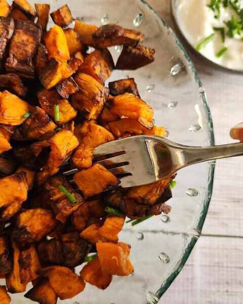 קוביות בטטה בתנור