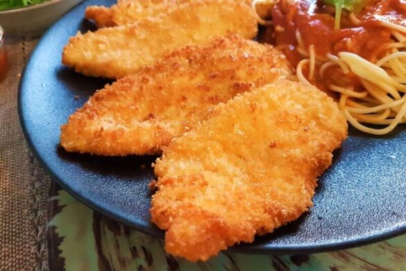 שניצל פנקו עם פירורי לחם מוזהבים