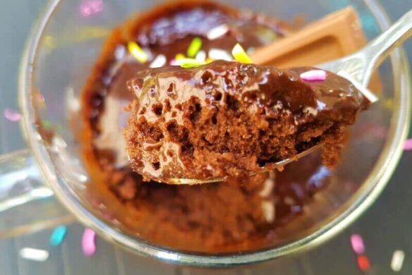 עוגת שוקולד חמה במיקרוגל