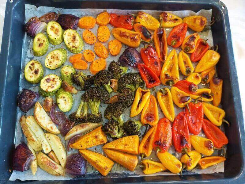 אנטיפסטי - ירקות בתנור