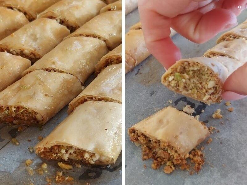 בקלאווה ביתית עם שקדים ואגוזים