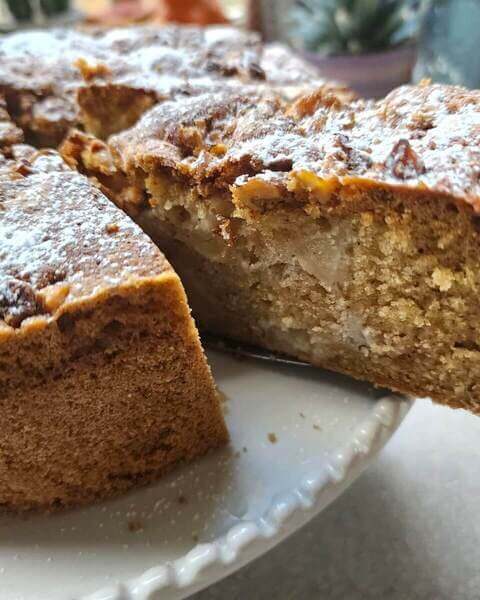 עוגת תפוחים בחושה